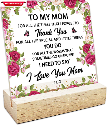 #ad Gifts for Mom to My Mom Acrylic Sign Gifts Thank You Mother Gifts Mother#x27;S Day B