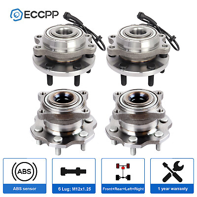 #ad 4X Wheel Hub Bearings Front Rear 4WD For Nissan Pathfinder 2005 2012 4.0L 5.6L