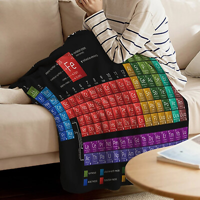 #ad Periodic Table Blanket Perfect Letter Blanket Family Friends Lovers Student Gift