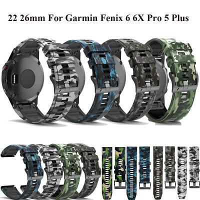 #ad Camouflage Band For Garmin Fenix 7 7X 6 6X Pro 5 5x 935 945 Watch Strap 22 26mm