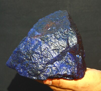 #ad 8000.00 Ct African Opaque Blue Sapphire Uncut Raw Rough Certified Gemstone LVI