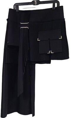 #ad ANTHONY VACCARELLO Cargo Pocket Pleated Assymetric Mini Skirt Women#x27;s Sz FR 40