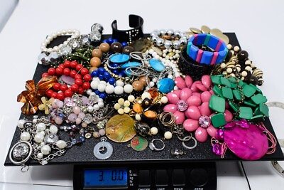 #ad Jewelry Vintage Modern Lot Craft repair Junk Wearable 3lbs
