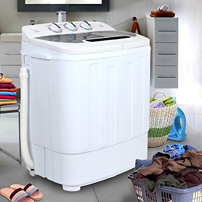 #ad White Compact Portable Washer amp; Dryer with Mini Washing Machine amp; Spin dry