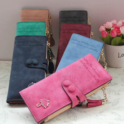 #ad Women Ladies Long Clutch Leather Wallet Bifold Purse Phone Handbag Credit