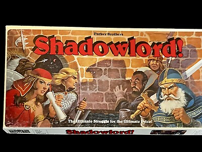 #ad vintage 1983 Shadowlord Board Game by Parker Brothers Fantasy. Only Missing Dice