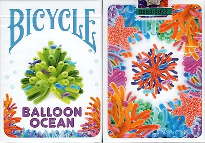 #ad Limited Edition Bicycle Balloon Ocean Animals Playing Cards
