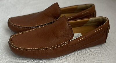 #ad Sperry Mens Brown Leather Loafers Driving Moccasin Sz 15 Casual Formal Golf