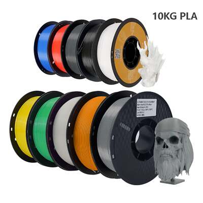 #ad 10KG PLA Filament 1.75 mm 10 Packs 1KG Mix Colors Bundles 3D Printer Consumables