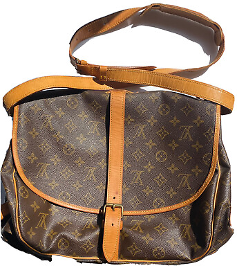 #ad louis vuitton handbags authentic used vintage Saddle Bag Saumer Crossbody