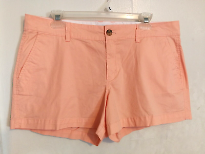 #ad Old Navy Womens Shorts 10 Pink Chino Khaki Casual Pockets Cotton Inseam 3.5quot;
