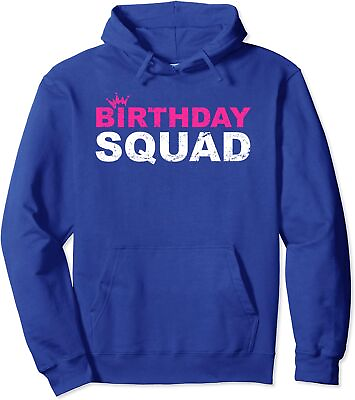 #ad Birthday Squad Cool Funny Bday Team Tee Unisex Hooded Sweatshirt