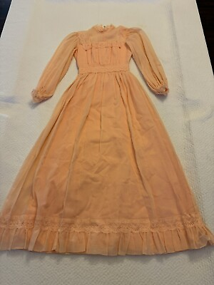#ad Vintage New Prairie Dress With Lace
