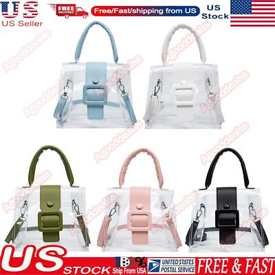 Summer PVC Clear Shoulder Bag Women Transparent Totes Crossbody Handbags