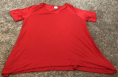 #ad Soma Women Red Short Sleeve Top Size Large D1