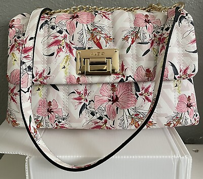 #ad Women’s Handbag ALDO Gold Lock amp; Key Floral Crossbody Purse