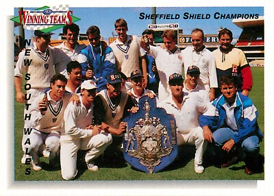 #ad 1993 1994 New South Wales Men#x27;s Cricket Futera Sheffield Shield Card Champions