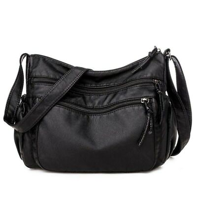 #ad Women New Genuine Purse Shoulder Bag Multiple Pockets Cross Body Handbag
