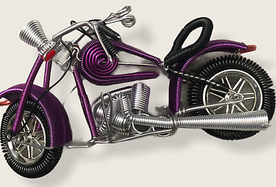 #ad Kerring Metal Harley Motorcycle Model Purple New