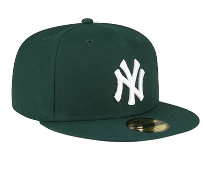 #ad New York Yankees MLB New Era 59FIFTY Fitted Cap HAT 5950 DARK GREEN RETRO OG NEW