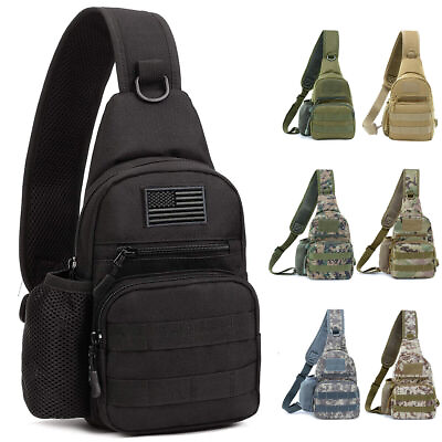 #ad Outdoor Tactical Sling Bag Military Crossbody Pack Chest Shoulder Backpack