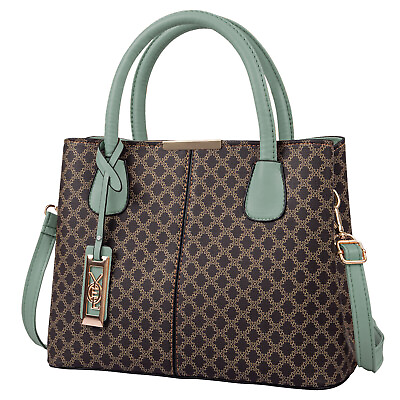 #ad Retro Women Tote Bags Top Handle Satchel Handbags PU Leather Shoulder Purse