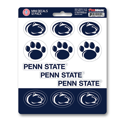 #ad New NCAA Penn State Nittany Lions Premium Vinyl Die Cut Mini Decal Sticker Pack