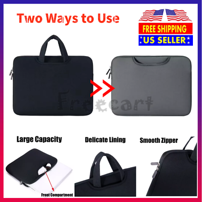 Laptop Sleeve Case Bag Cover Handle For MacBook Air Pro Lenovo HP Dell 14quot; 15.6quot;