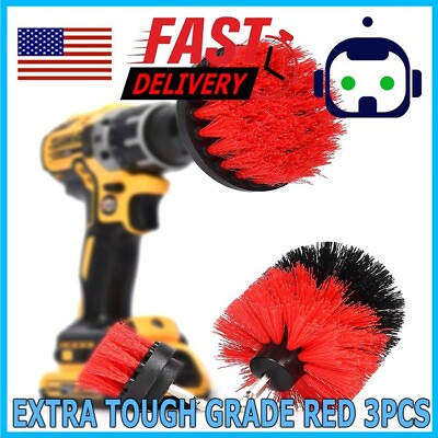 #ad Drill Brush Set Power Scrubber Drill Attachments For Carpet Tile Grout Cleaning