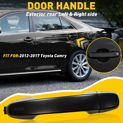 #ad Exterior Door Handle Rear For 2012 2017 Toyota Camry Rear Left or Right Black