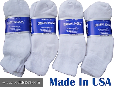 #ad BEST USA DIABETIC ANKLE SOCKS 3 612 PAIR SIZE 9 1110 13 amp; 13 15 MADE IN USA