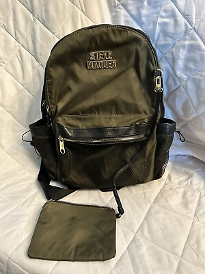 #ad NWT Steve Madden Nylon Backpack amp; Zip Wristlet Set Olive Green