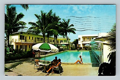 #ad Fort Lauderdale FL The Escape Resort Hotel c1964 Florida Vintage Postcard