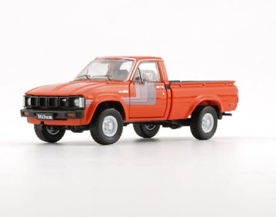 #ad BM Creations 1980 Toyota Hilux Orange LHD 1:64 Scale Diecast Car 64B0266
