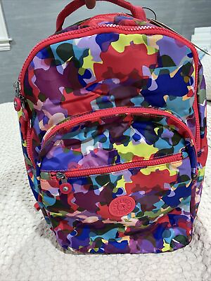 #ad Kipling Seoul Large Laptop Backpack Artful Blend Multicolor NWT