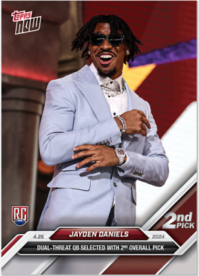 #ad 2024 Topps Now 2nd Overall Pick #D 2 Jayden Daniels RC Rookie PRESALE