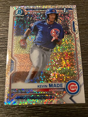 #ad 2021 Bowman Chrome Prospects Speckle Refractor #BCP 153 Kevin Made 299 RC
