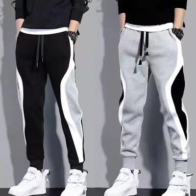 #ad Mens Sports Tracksuit Jogging Track Pants Casual Gym Running Joggers Trousers Co