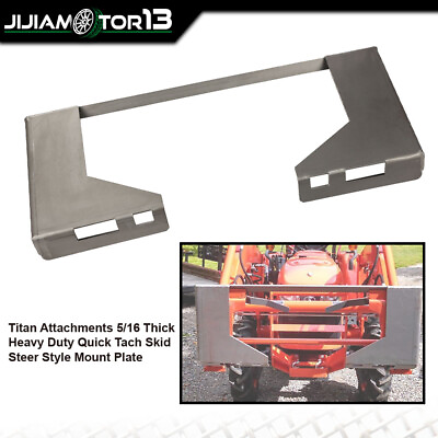 #ad Fit For 5 16 Thick Heavy Duty Mount Plate Tach Skid Steer Quick Attachment JJ US