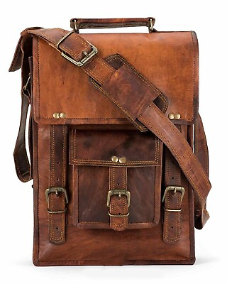 New Men#x27;s Vintage Brown Genuine Leather Messenger Laptop Satchel Shoulder Bag $36.93