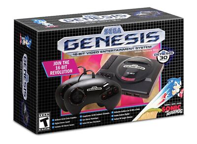 #ad Sega Genesis Classic Mini Console Retro System 40 Games 2 Controllers 90#x27;s NEW