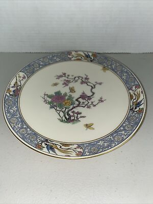 #ad Lenox Ming Cream Footed Sandwich Plate 9” Some Call Pattern Ming Bird