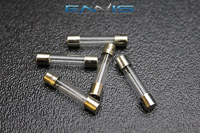 #ad 5 PACK 1 AMP AGC FUSE FUSES NICKEL PLATED GLASS FAST BLOW 1 1 4 1 4 INLINE AGC1