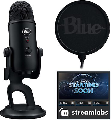 #ad Logitech Blue Yeti Game Streaming USB Condenser Microphone Kit with Blue Voice