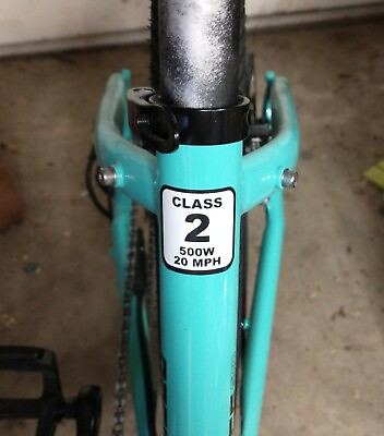 #ad Class 2 E Bike Sticker Electric Bike