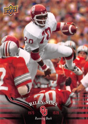 #ad Billy Sims 2011 Upper Deck Oklahoma Football #38 OU Sooners UD Heisman Lions