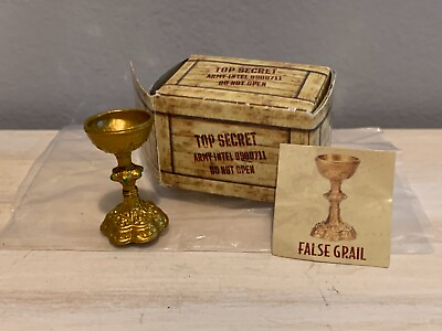 #ad Indiana Jones 3.75” Hasbro False Grail Hidden Artifact Relic Sticker Crate Bag