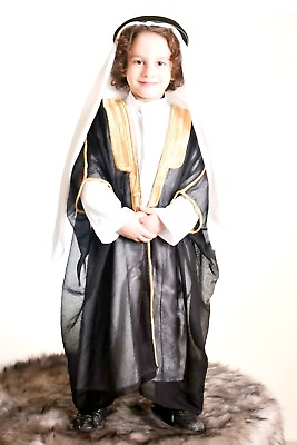 #ad Kids Bisht Arabic Dress Cloak Islamic boys Sheik Imam Hight quality Robe Only