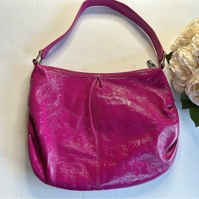 Hobo International Pink Patent Leather Hobo Bag Barbiecore