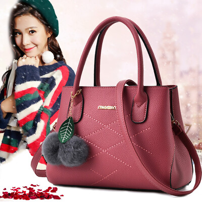 #ad Hot Womens Lady PU Leather Handbag Shoulder Bag Purse Tote Messenger Satchel Bag